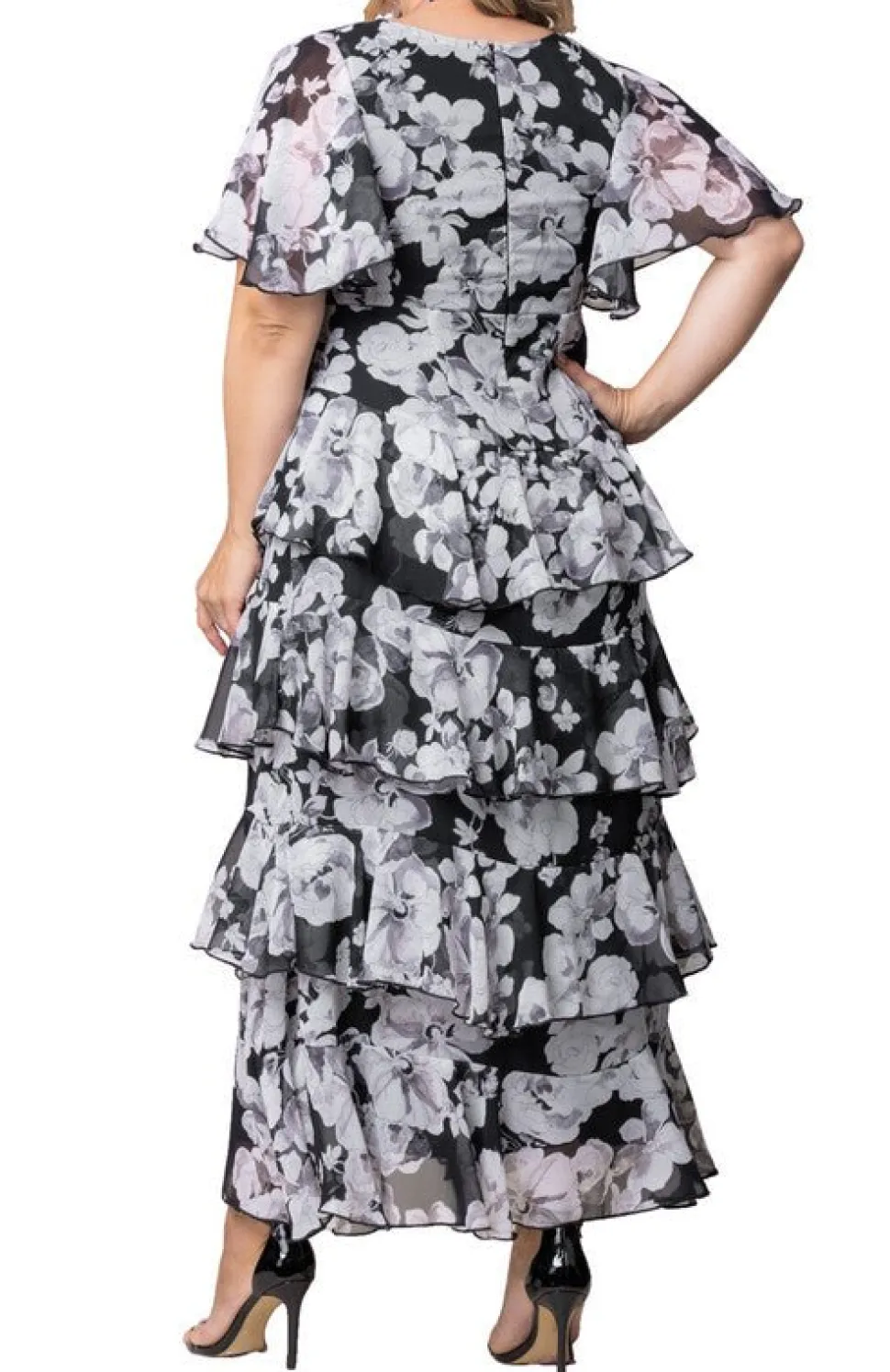 Tour de Flounce Chiffon Gown - Plus