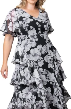 Tour de Flounce Chiffon Gown - Plus