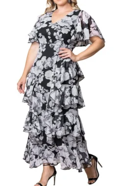 Tour de Flounce Chiffon Gown - Plus