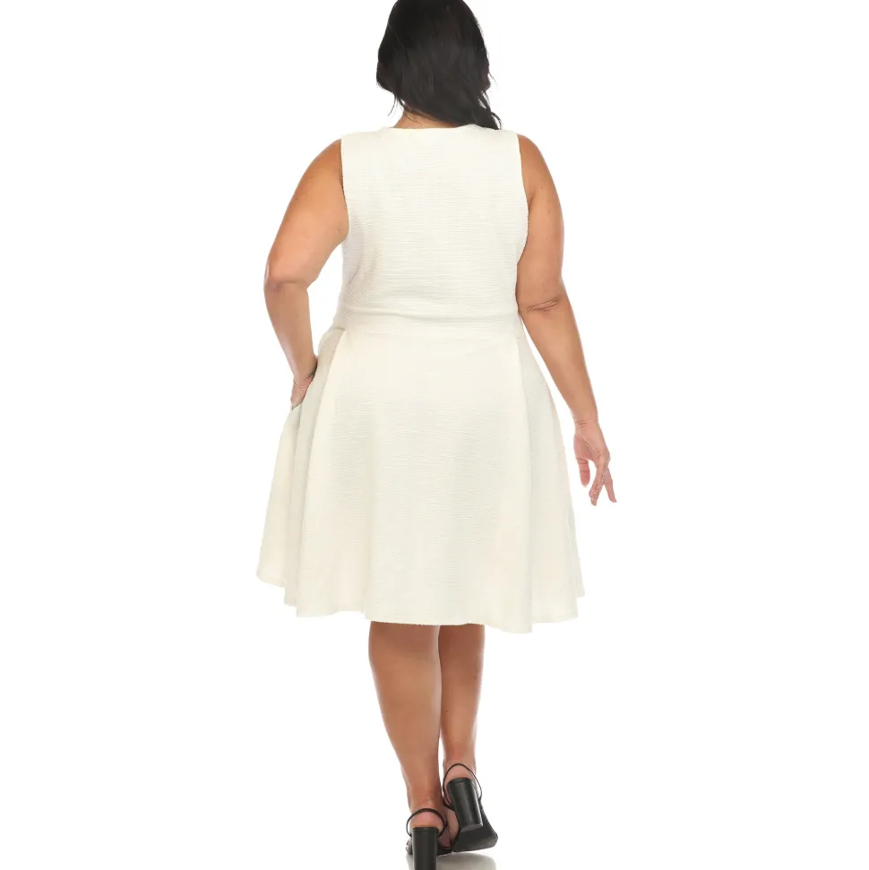 Tweed Fit and Flare Dress - Plus