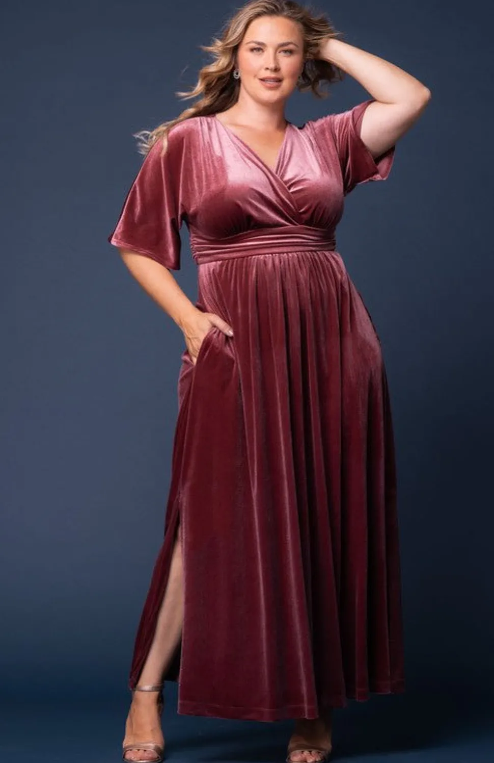 Verona Velvet Evening Gown - Plus