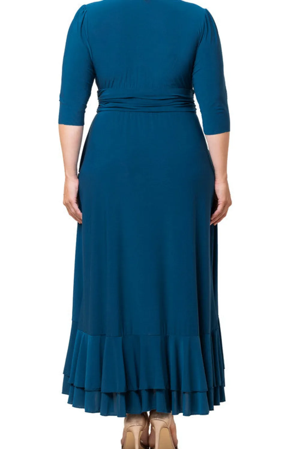 Veronica Ruffled Evening Gown - Plus
