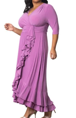Veronica Ruffled Evening Gown - Plus