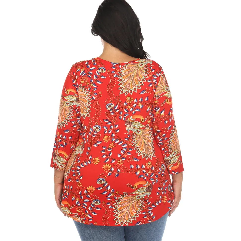Vibrant Boho Swing Top - Plus