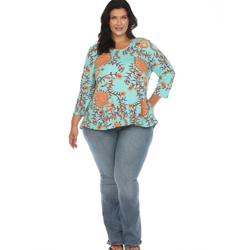 Vibrant Boho Swing Top - Plus