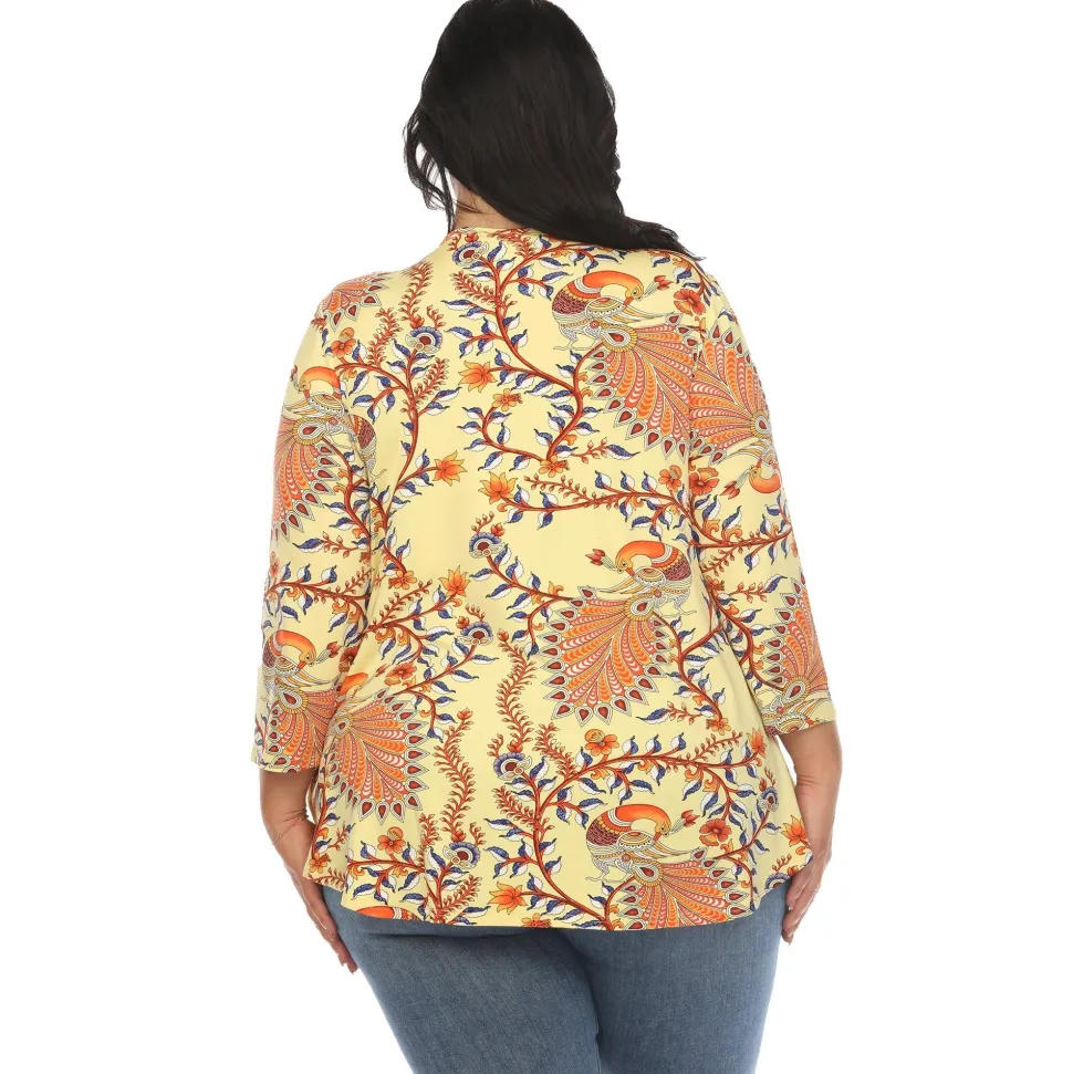 Vibrant Boho Swing Top - Plus