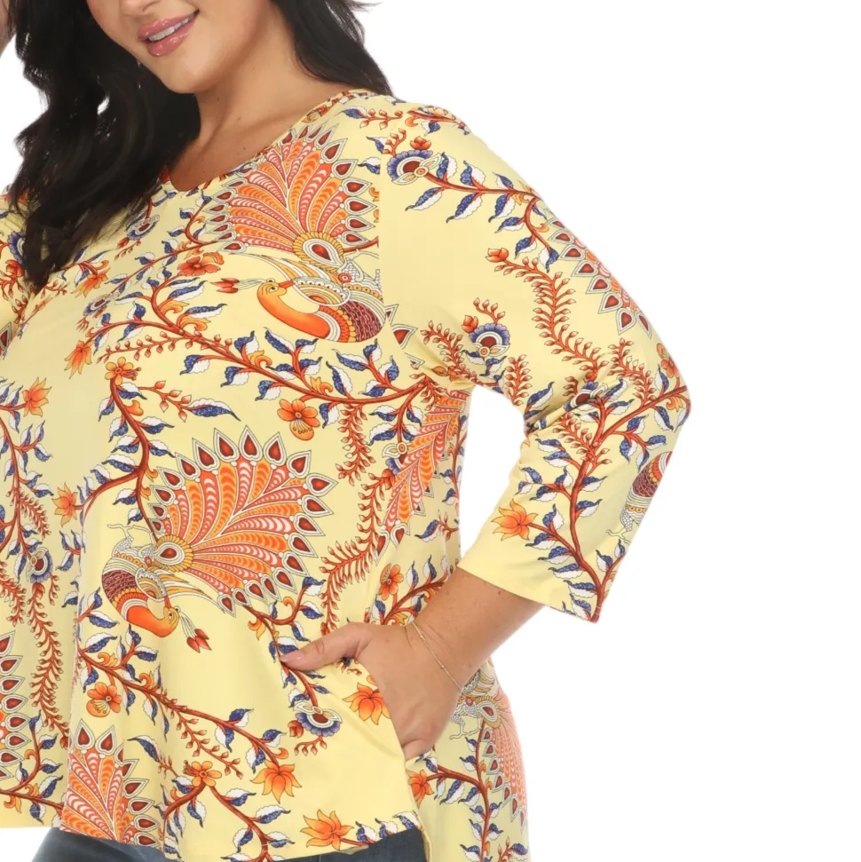Vibrant Boho Swing Top - Plus