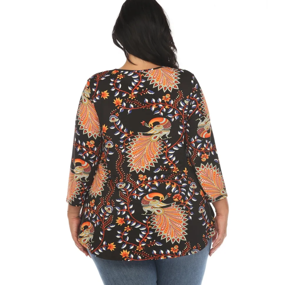 Vibrant Boho Swing Top - Plus