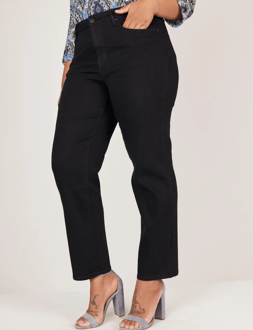 Westport Signature Black Straight Leg Jeans - Plus