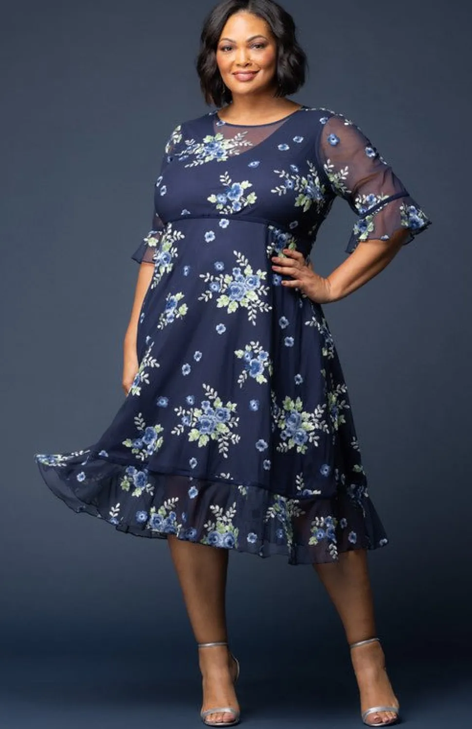 Wildflower Embroidered Dress - Plus