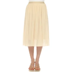 Women's Chiffon Pleated Midi Skirt
