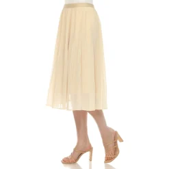 Women's Chiffon Pleated Midi Skirt