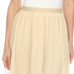 Women's Chiffon Pleated Midi Skirt