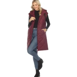 Women's Diamond Quilted Hooded Puffer Vest