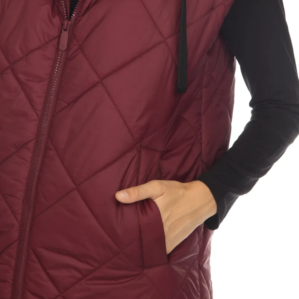 Women's Diamond Quilted Hooded Puffer Vest