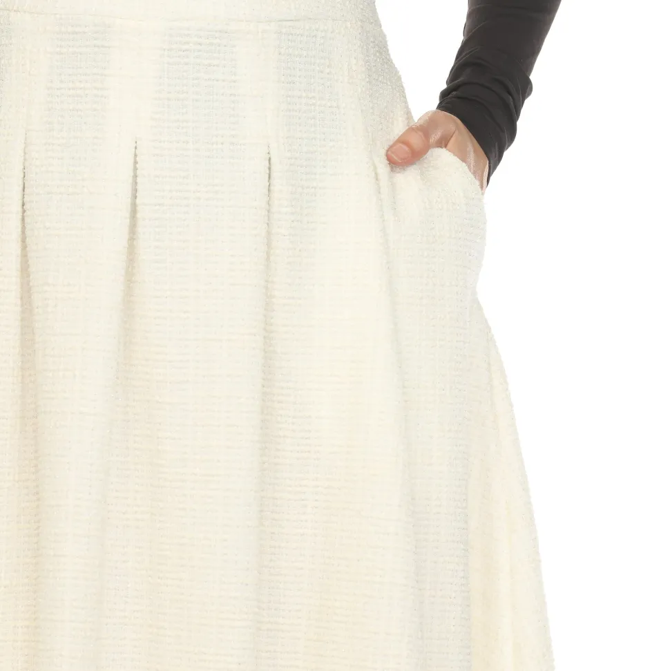 Women's Flared Tweed Skirt