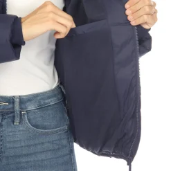 Women's Full Front Zip Hooded Bomber Puffer Jacket