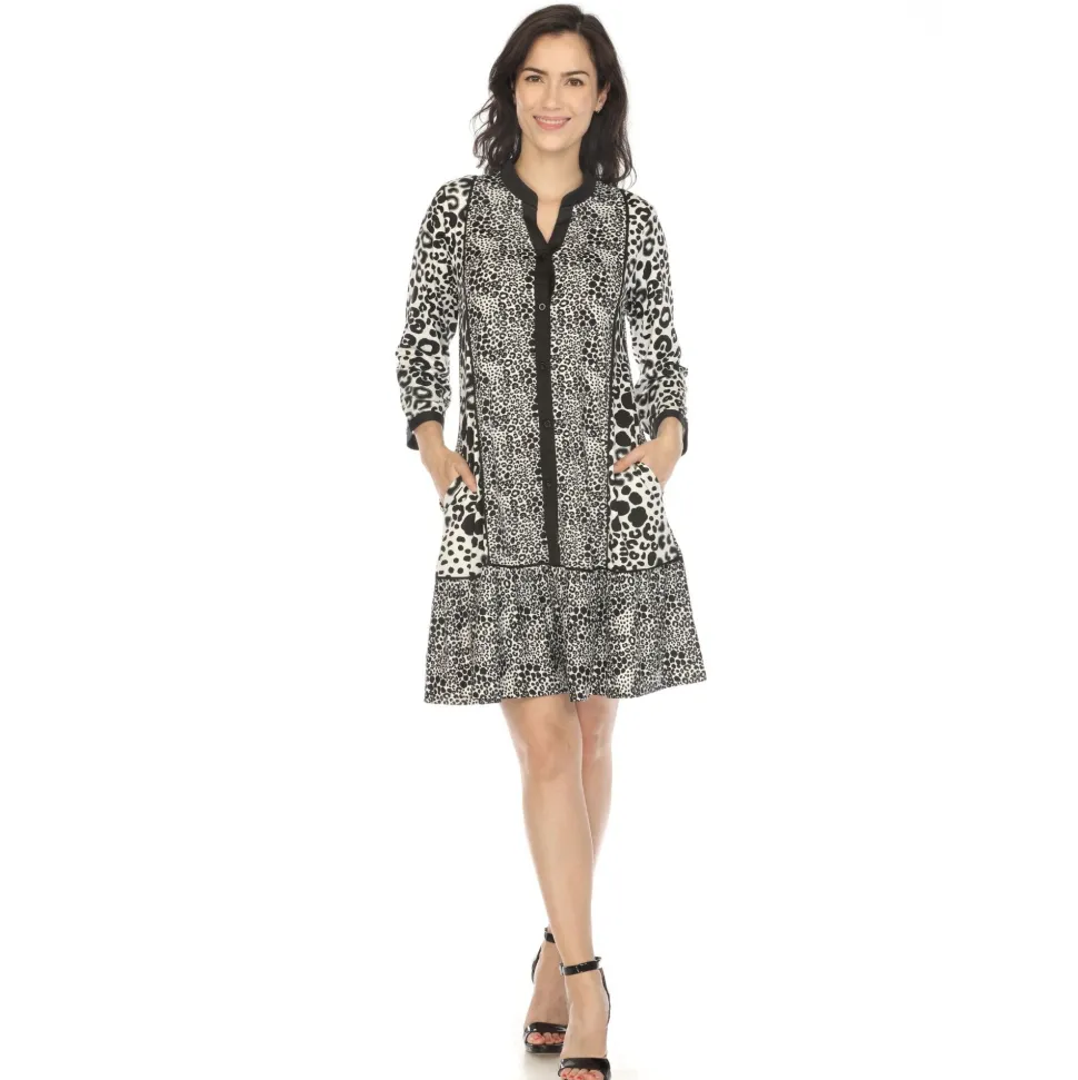 Women's Leopard Print Shift Dress