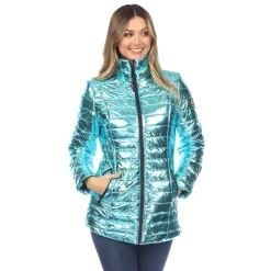 Women's Metallic Puffer Coat