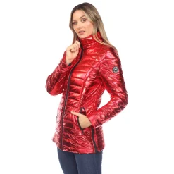 Women's Metallic Puffer Coat