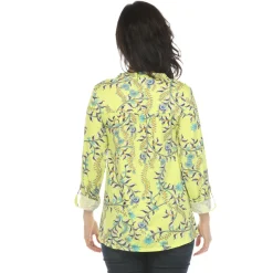 Women's Paisley Button Front Tunic Top