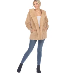 Women's Plush Hooded Cardigan with Pockets