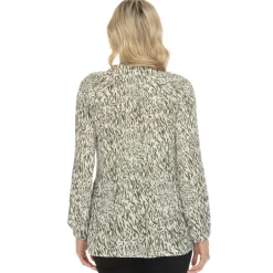 Women's Printed Peasant Blouse