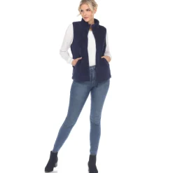 Women's Zip up sherpa vest
