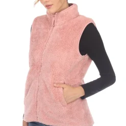 Women's Zip up sherpa vest