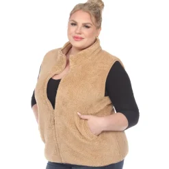 Zip up sherpa vest - Plus