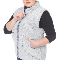 Zip up sherpa vest - Plus