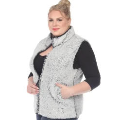 Zip up sherpa vest - Plus