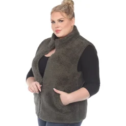 Zip up sherpa vest - Plus