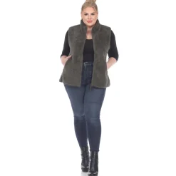 Zip up sherpa vest - Plus